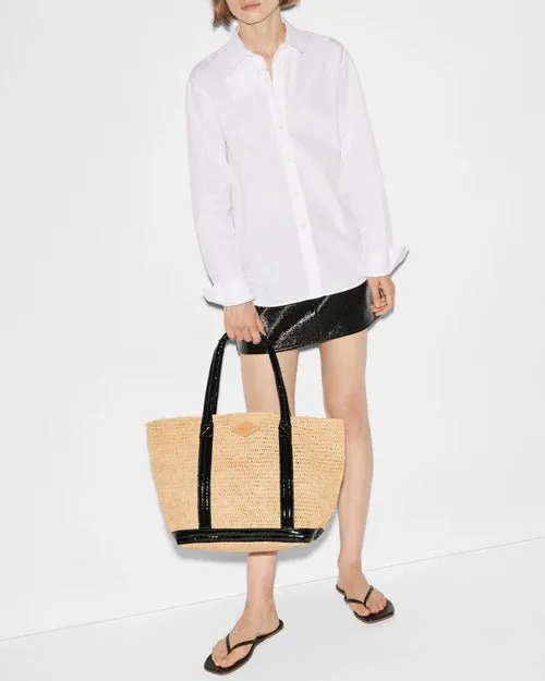MEDIUM RAFFIA TOTE