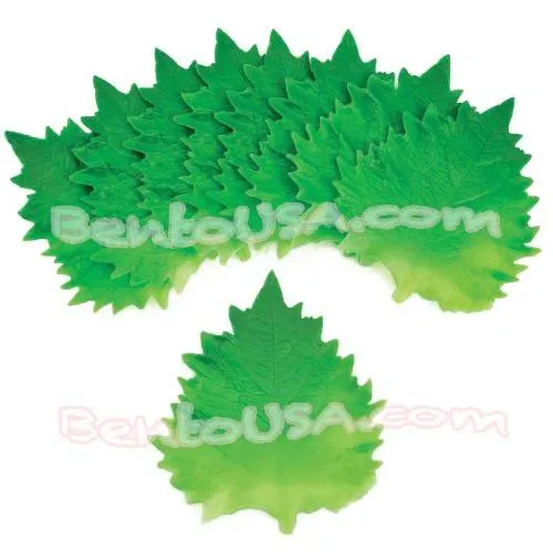 Microwavable Silicone Perilla Leaf for Bento Decoration 4P