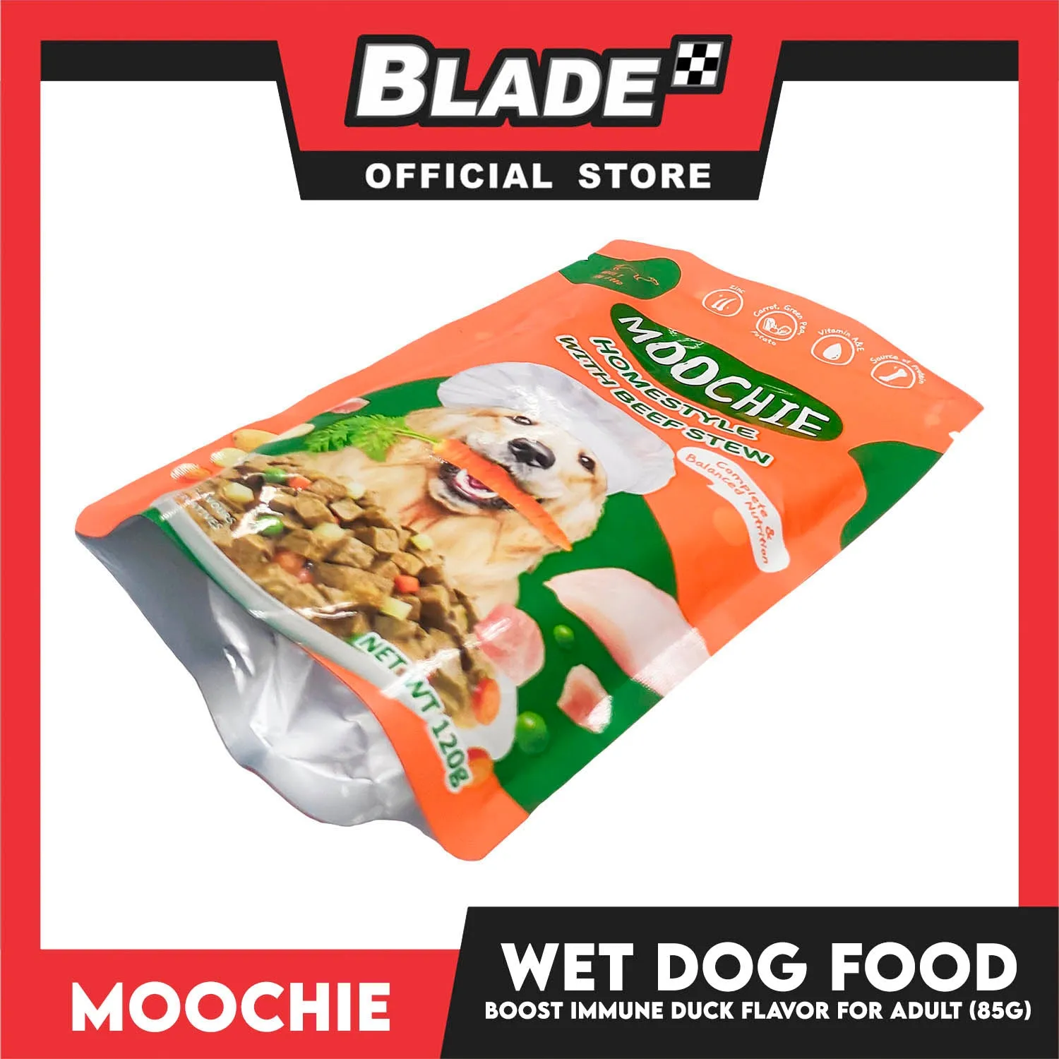 Moochie Dog Wet Food for Adult 120g (Homestyle with Beef Stew)