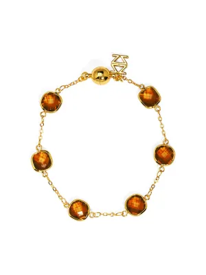 Multicolor Crystal Bracelet-brown