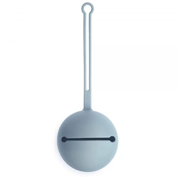 mushie Silicone Pacifier Holder Case - Powder Blue