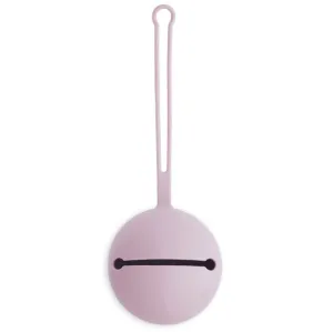 Mushie - Silicone Pacifier Holder Case - Soft Lilac