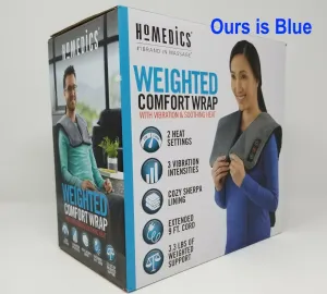 NEW Homedics - Comforting Weighted Cape With Vibration & Warmth, ours is blue
