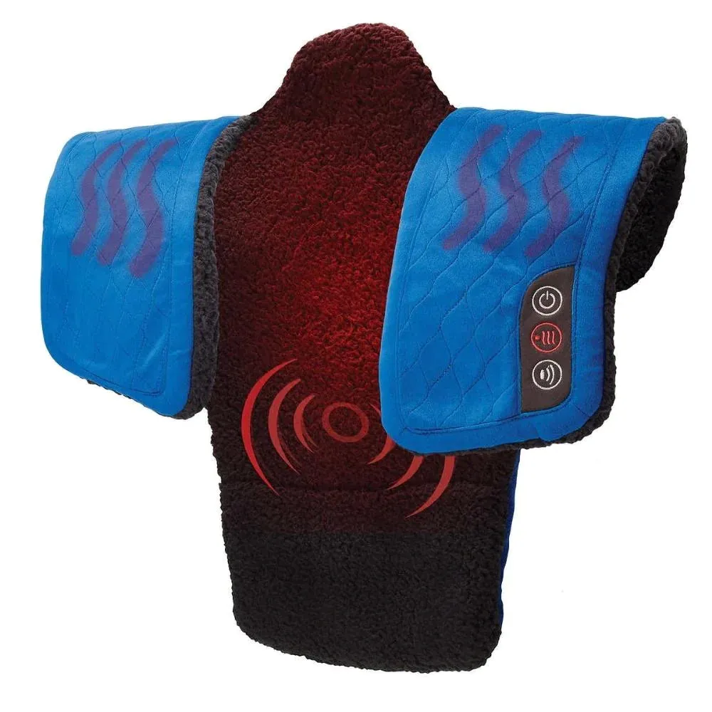 NEW Homedics - Comforting Weighted Cape With Vibration & Warmth, ours is blue
