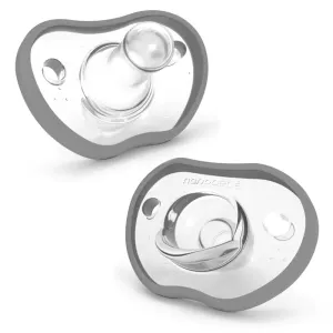 New Nanobebe - Flexy Pacifier Pack of 2 pacifiers, Grey Ages 3 Months 