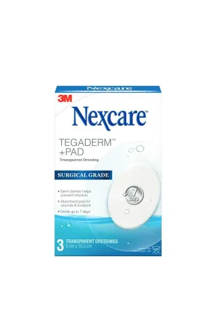NEXCARE Tegaderm   Pad Waterproof Oval 3s