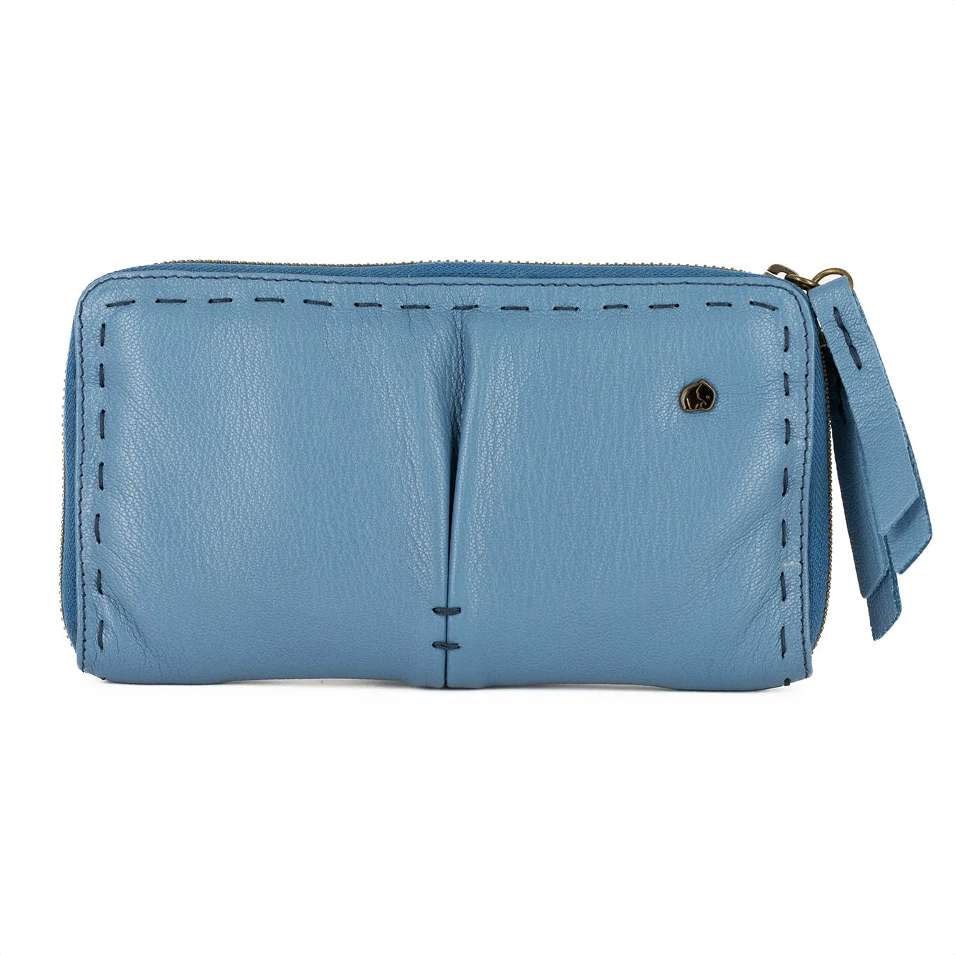 Olwethu : Ladies Leather Clutch Purse in Oceano Cayak