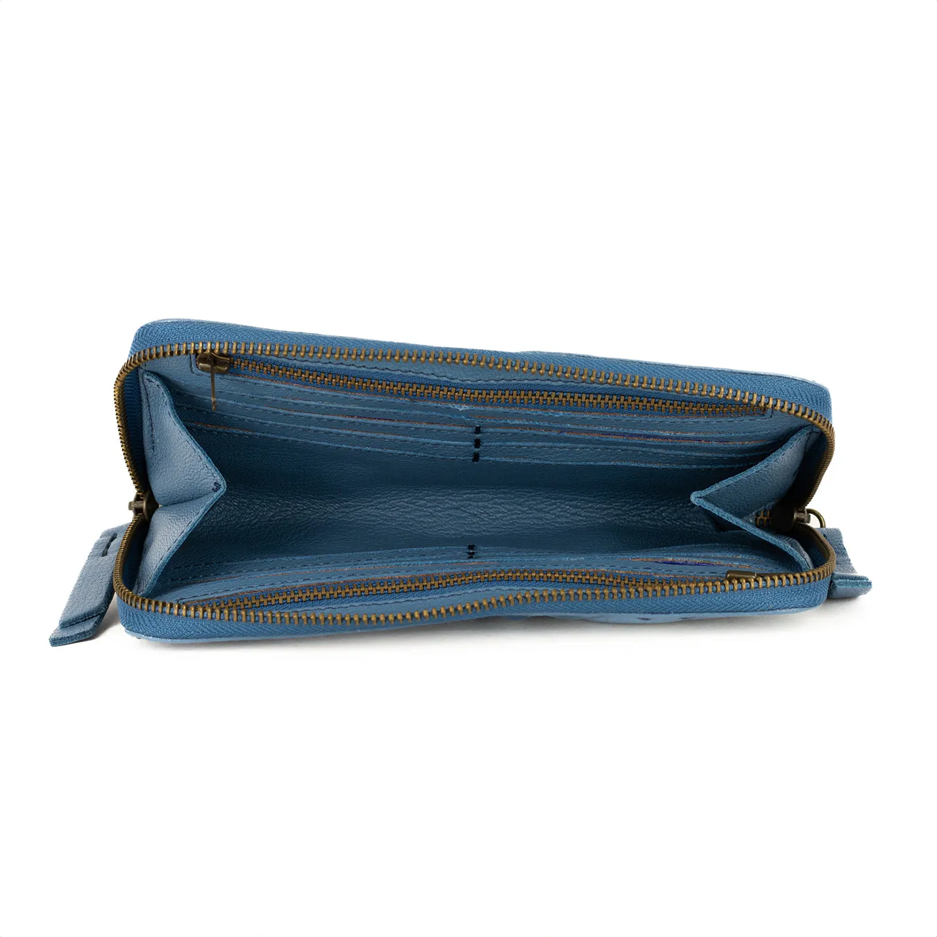 Olwethu : Ladies Leather Clutch Purse in Oceano Cayak