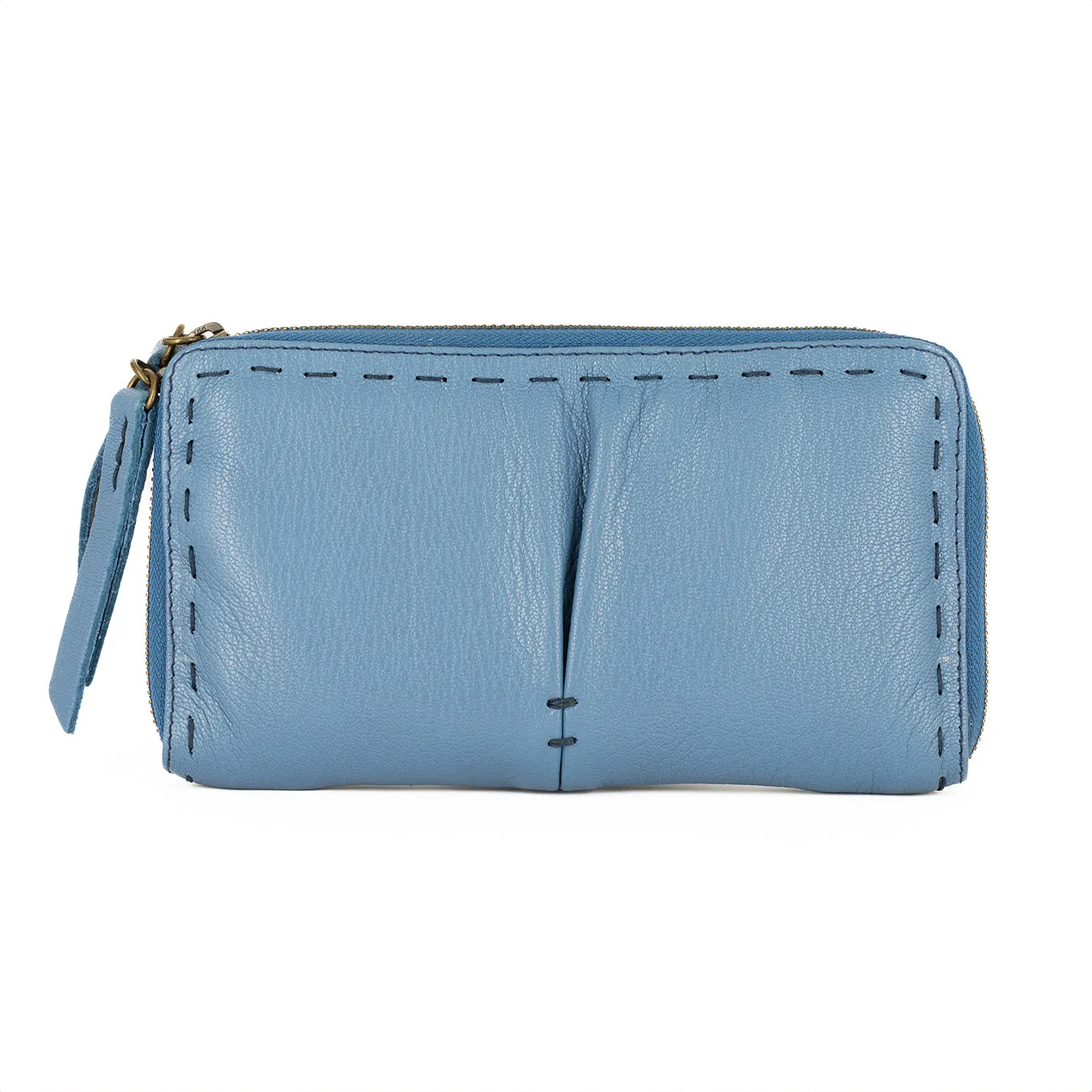 Olwethu : Ladies Leather Clutch Purse in Oceano Cayak