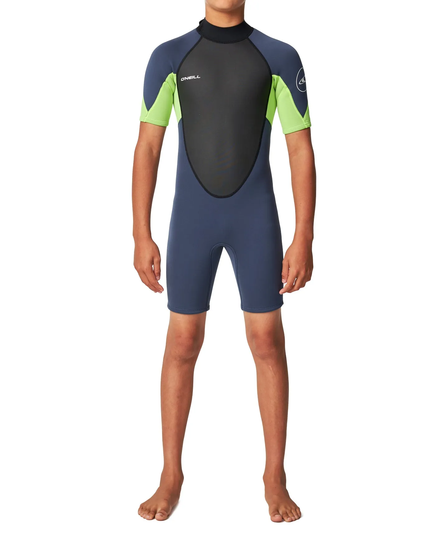 O'NEILL BOYS REACTOR 2 BACKZIP SHORT SLEEVE SPRING 2MM - LIME
