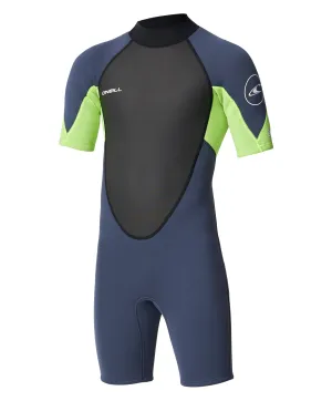 O'NEILL BOYS REACTOR 2 BACKZIP SHORT SLEEVE SPRING 2MM - LIME