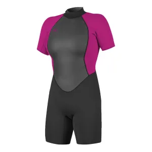 O'Neill Womens Reactor 2 2mm BZ Shorty Wetsuit - Black/Berry