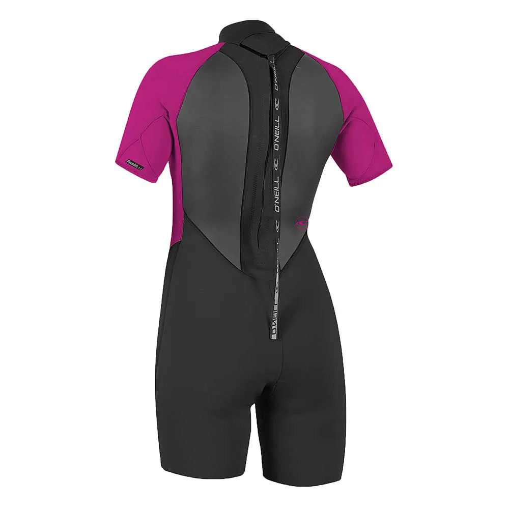 O'Neill Womens Reactor 2 2mm BZ Shorty Wetsuit - Black/Berry