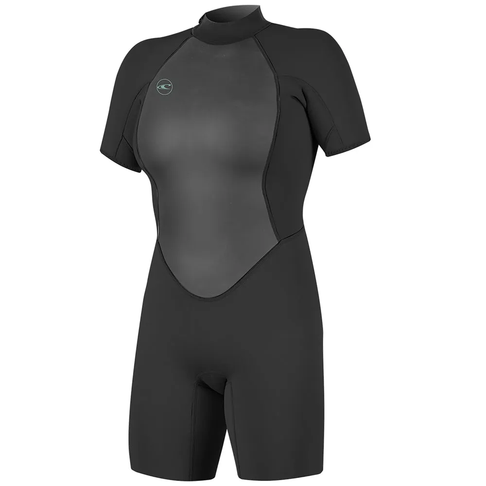 O'Neill Womens Reactor 2mm Shortie Wetsuit  - Black/Black/Black