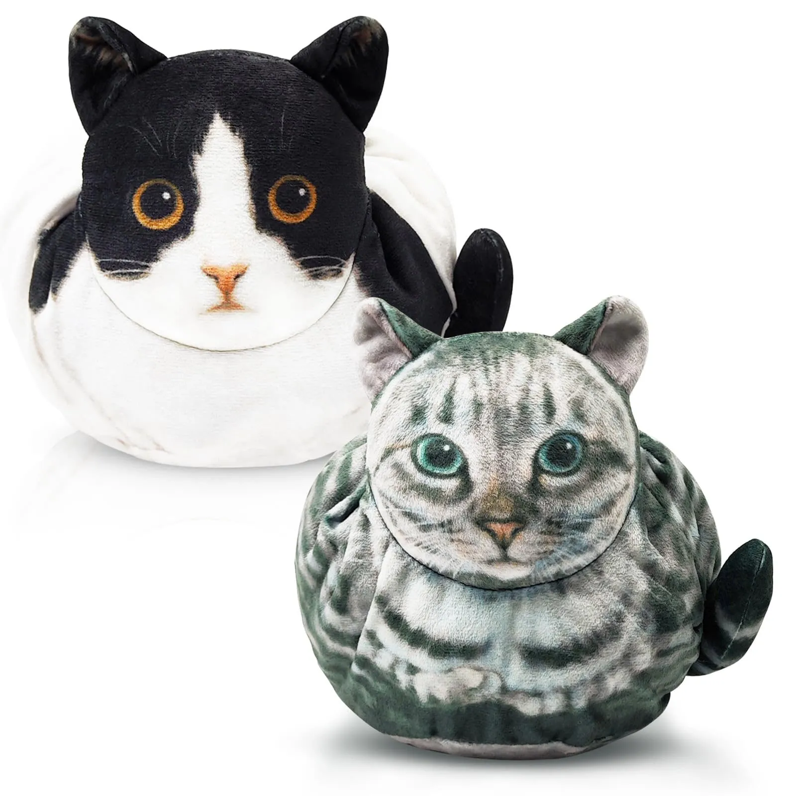 Openhahaha Drawstring Makeup Bag, Cat Makeup Bag, Travel Makeup Organizer, Cosmetic Pouch Bag, Cat Gift for Women, Lay Flat Makeup Bag Gifts for Cat Lovers(2-pack)