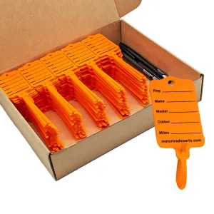 Orange Car key Tags Self locking