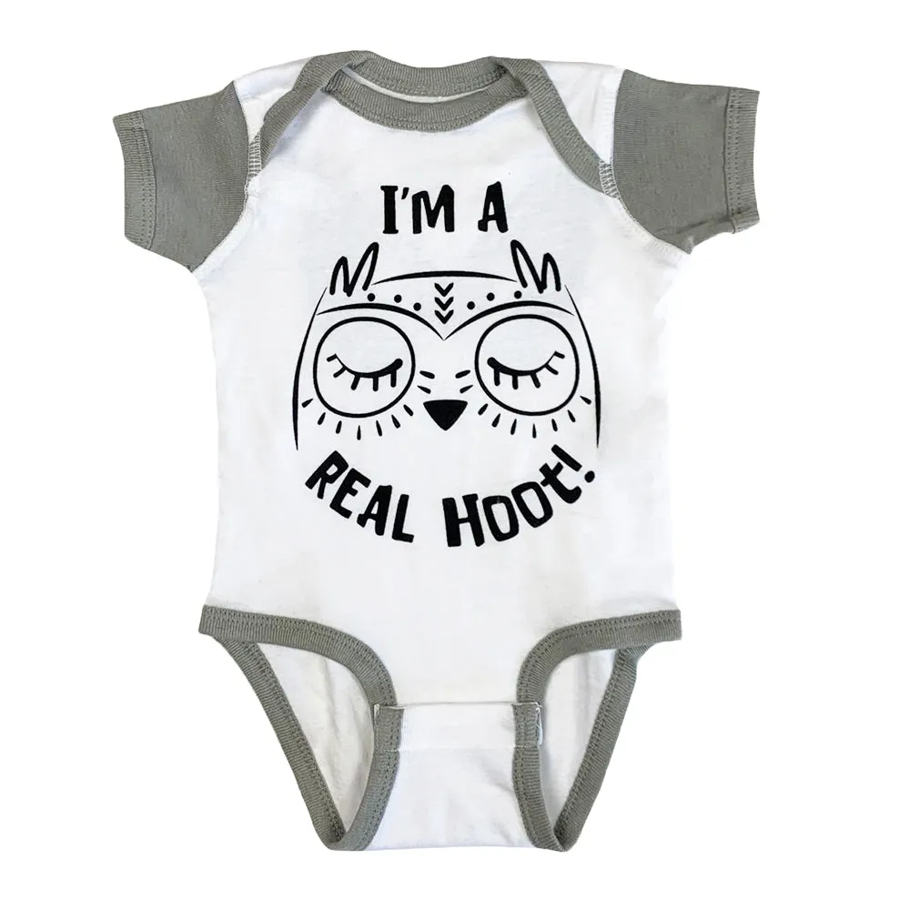 Owl Real Hoot Baby Bodysuit