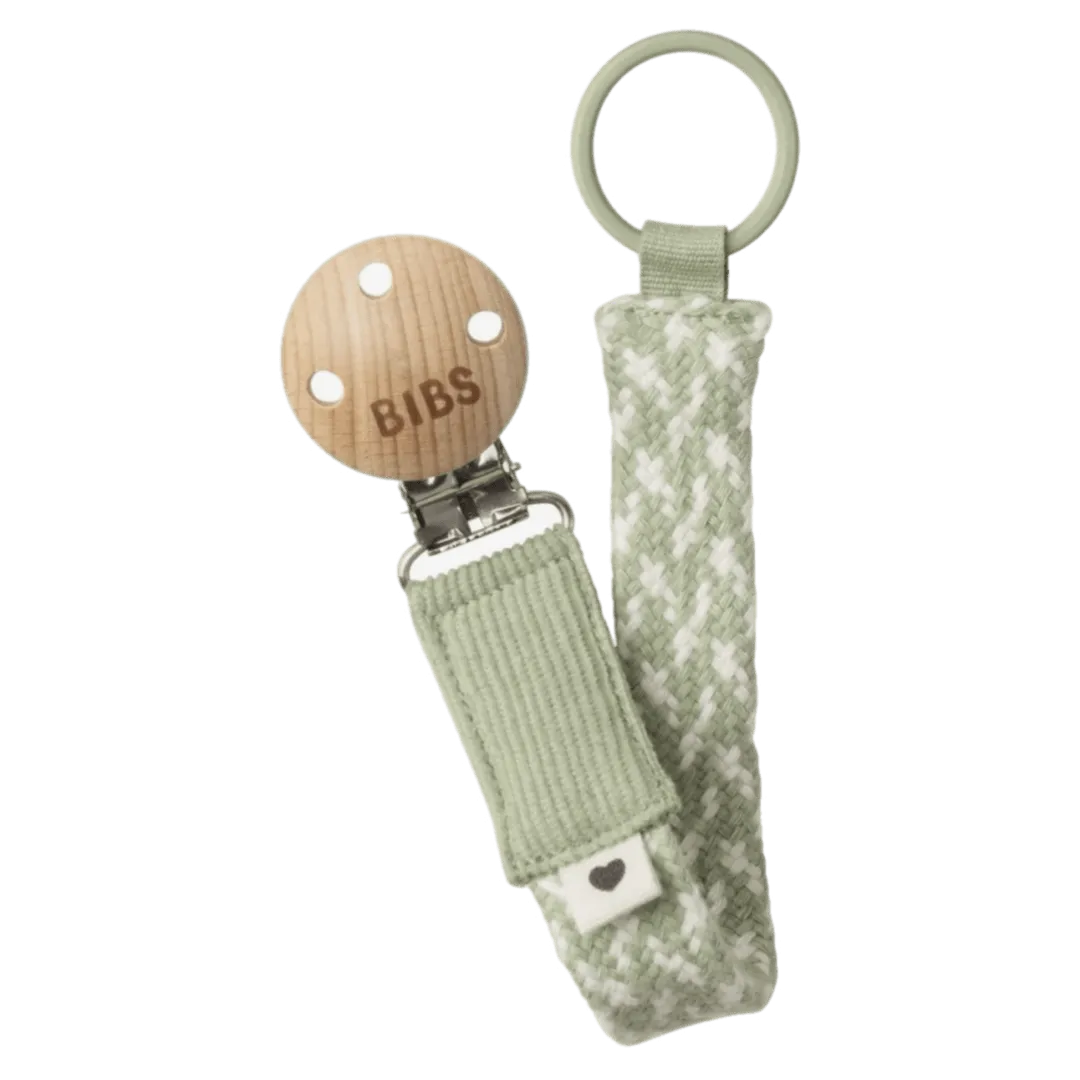 Pacifier Clip - Sage/Ivory