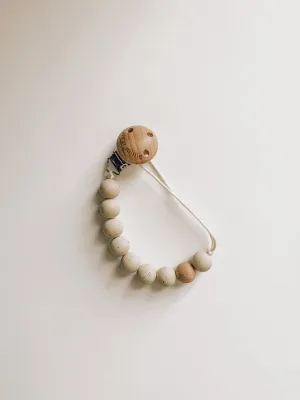 Pacifier Clip - Speckled Oat
