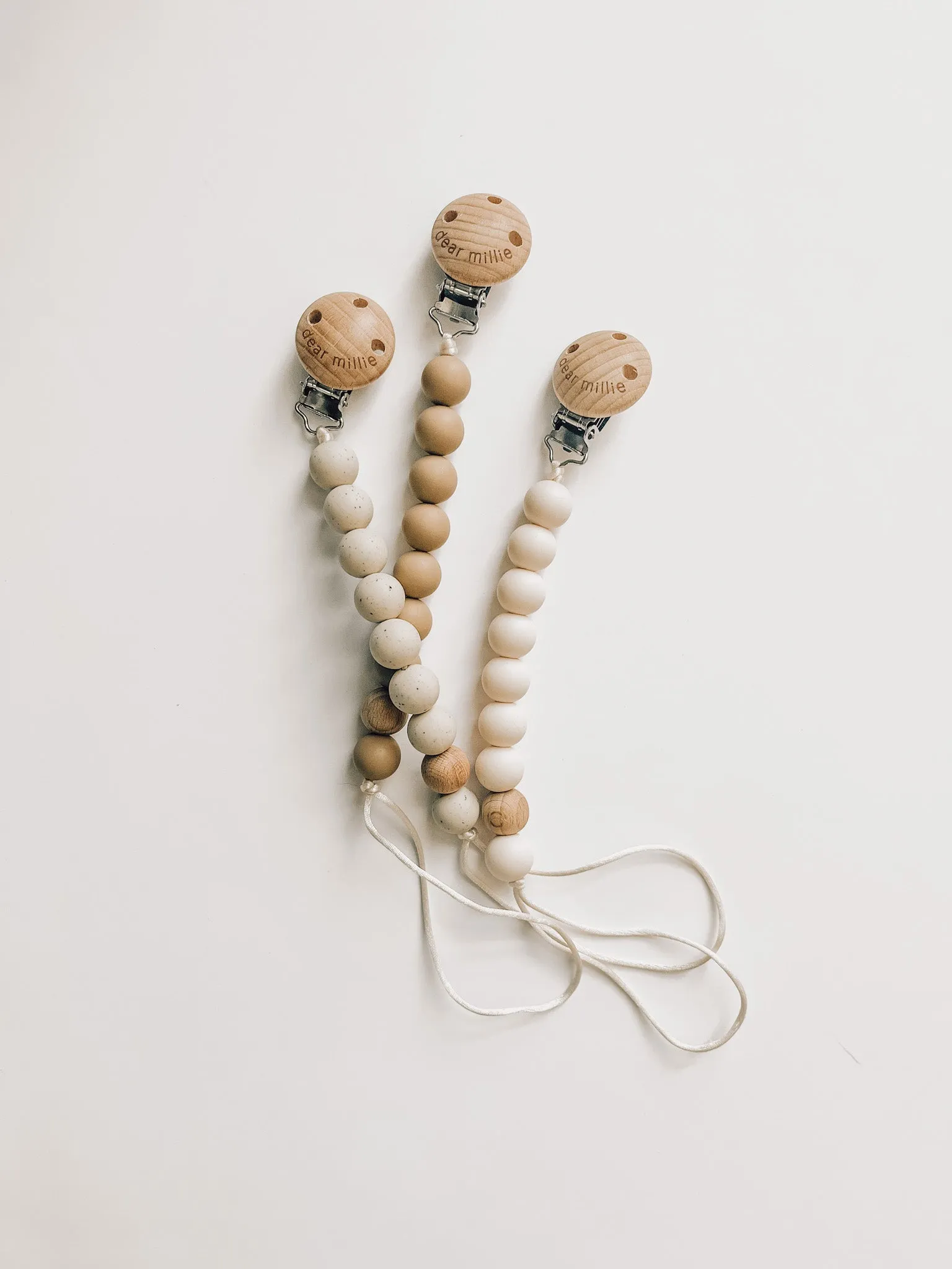 Pacifier Clip - Speckled Oat