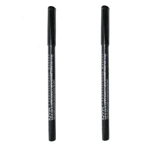 Pack of 2 NYX Slide On Eye Pencil Waterproof, Black Sparkle SL02