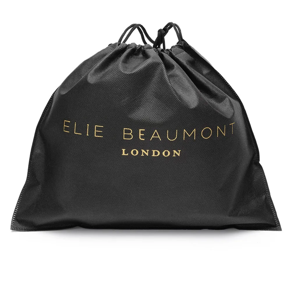 Personalised Elie Beaumont Cross Body Grey Leather Bag with Choice of Strap