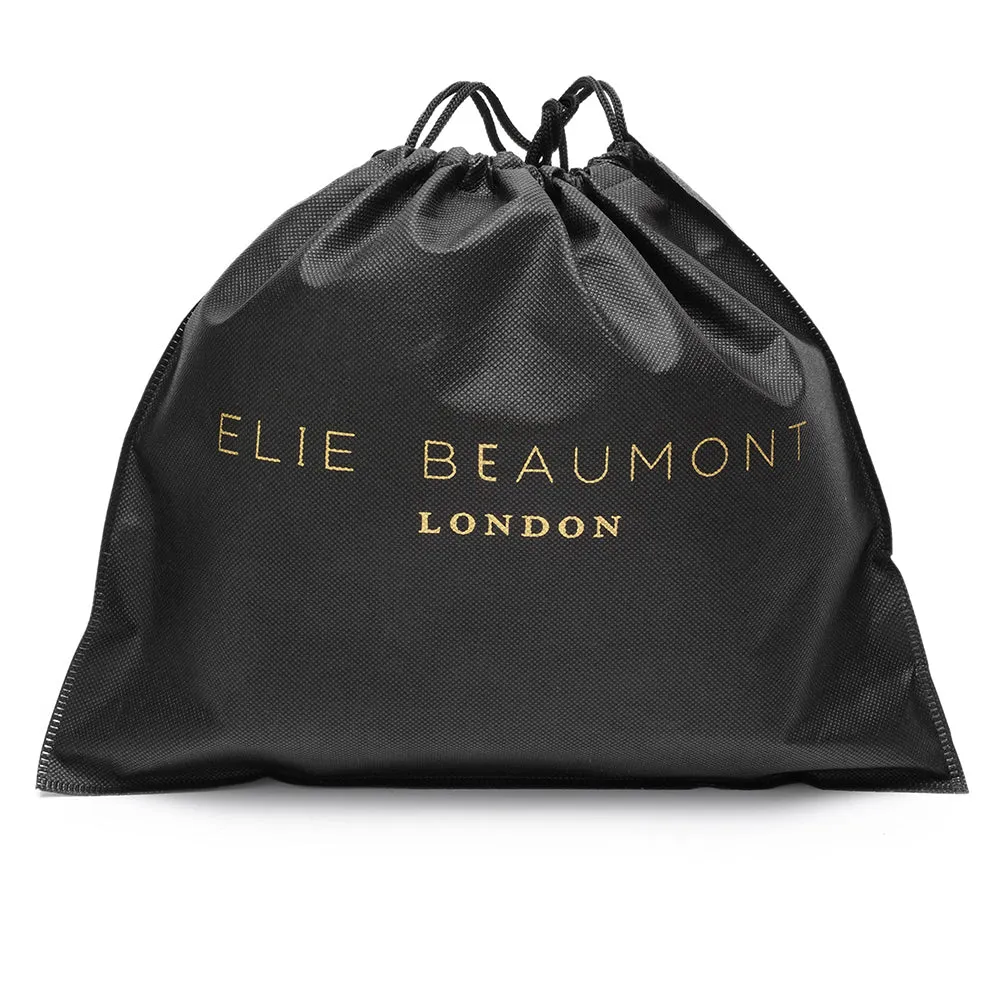 Personalised Elie Beaumont Cross Body Navy Leather Bag with Choice of Strap
