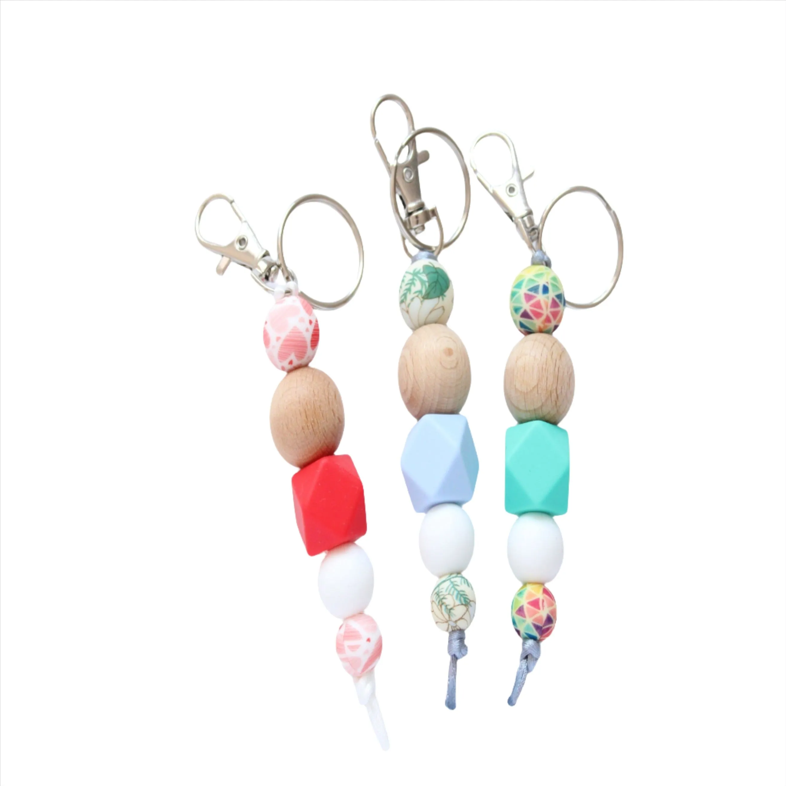 Personalised Engraved Beaded Key Ring