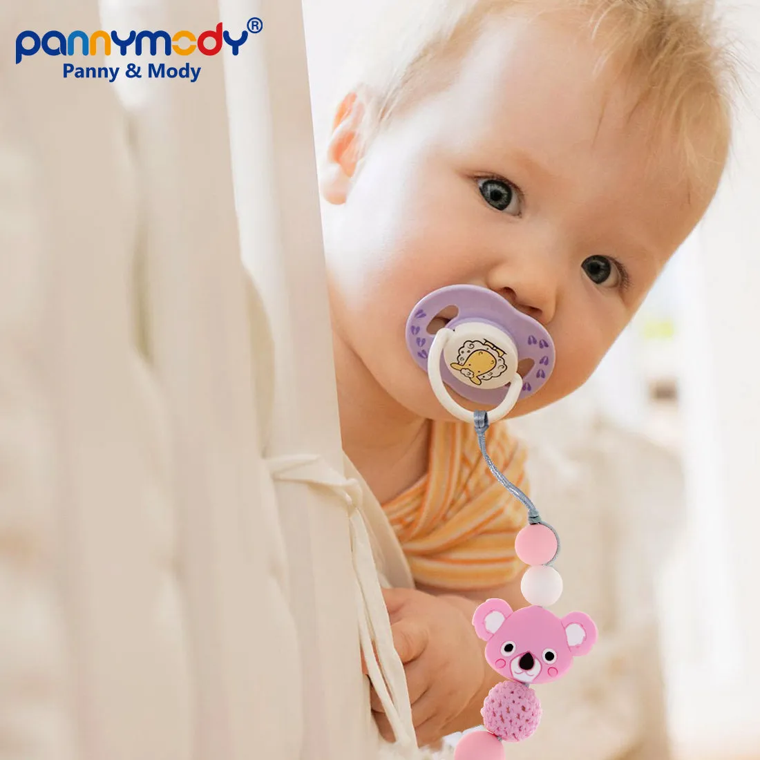 Personalized Pacifier Clip with Name - Koala