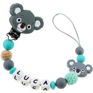 Personalized Pacifier Clip with Name - Koala