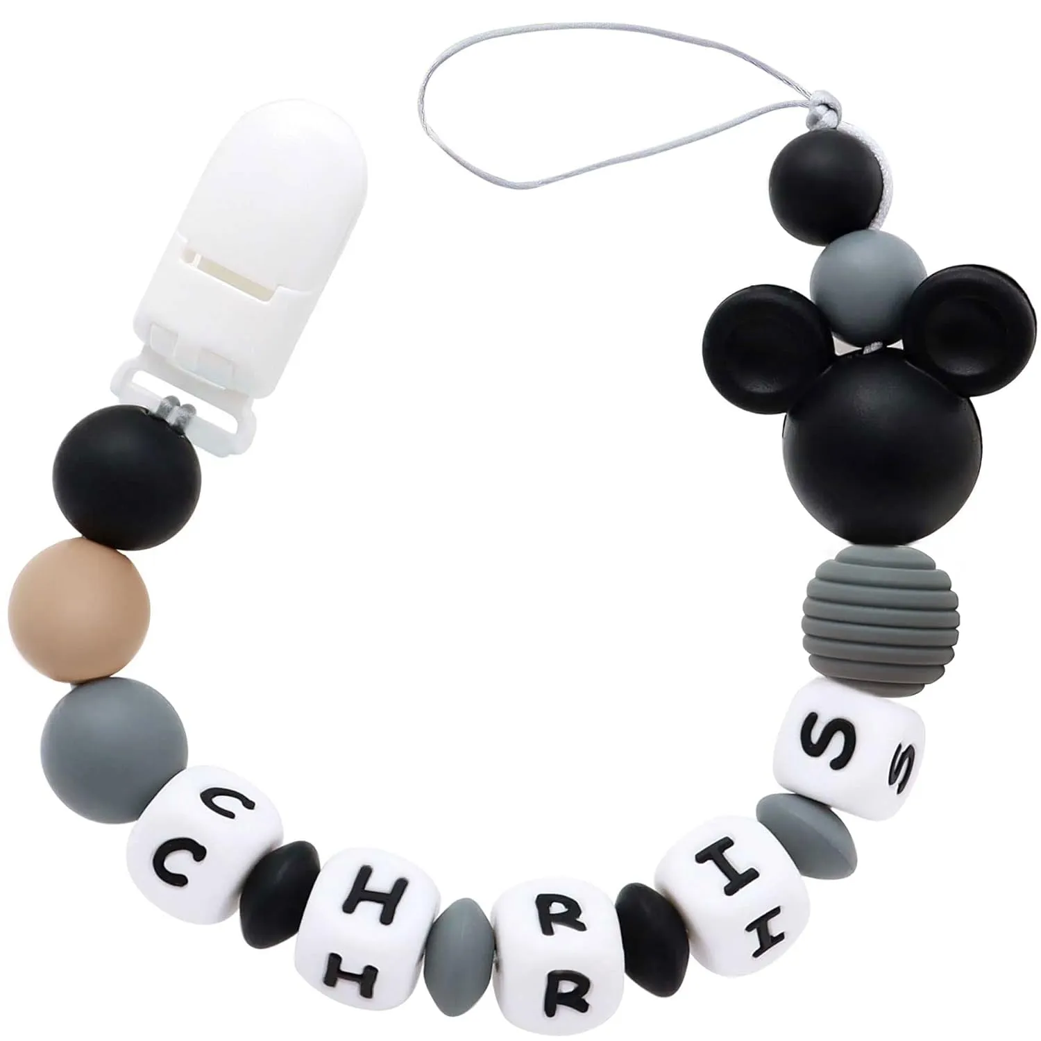 Personalized Pacifier Clip with Name - Mickey