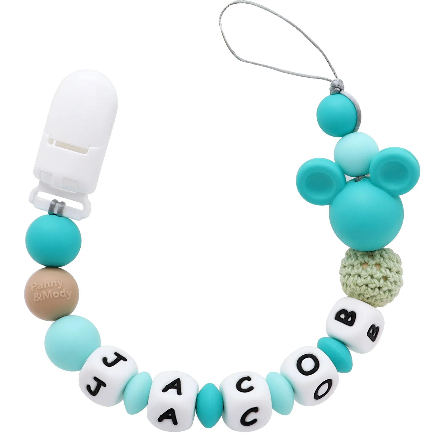 Personalized Pacifier Clip with Name - Mickey