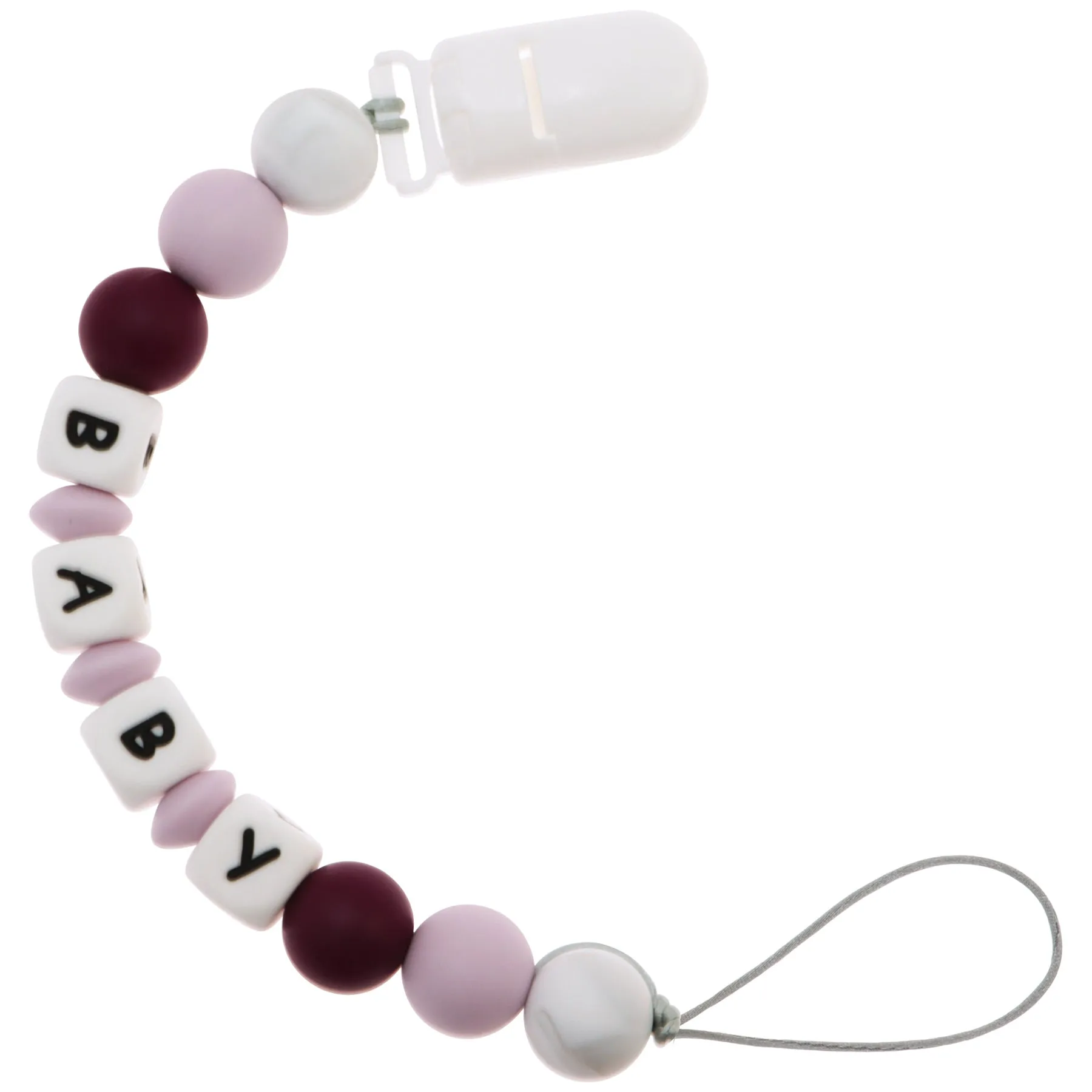 Personalized Pacifier Clip with Name - Multicolor