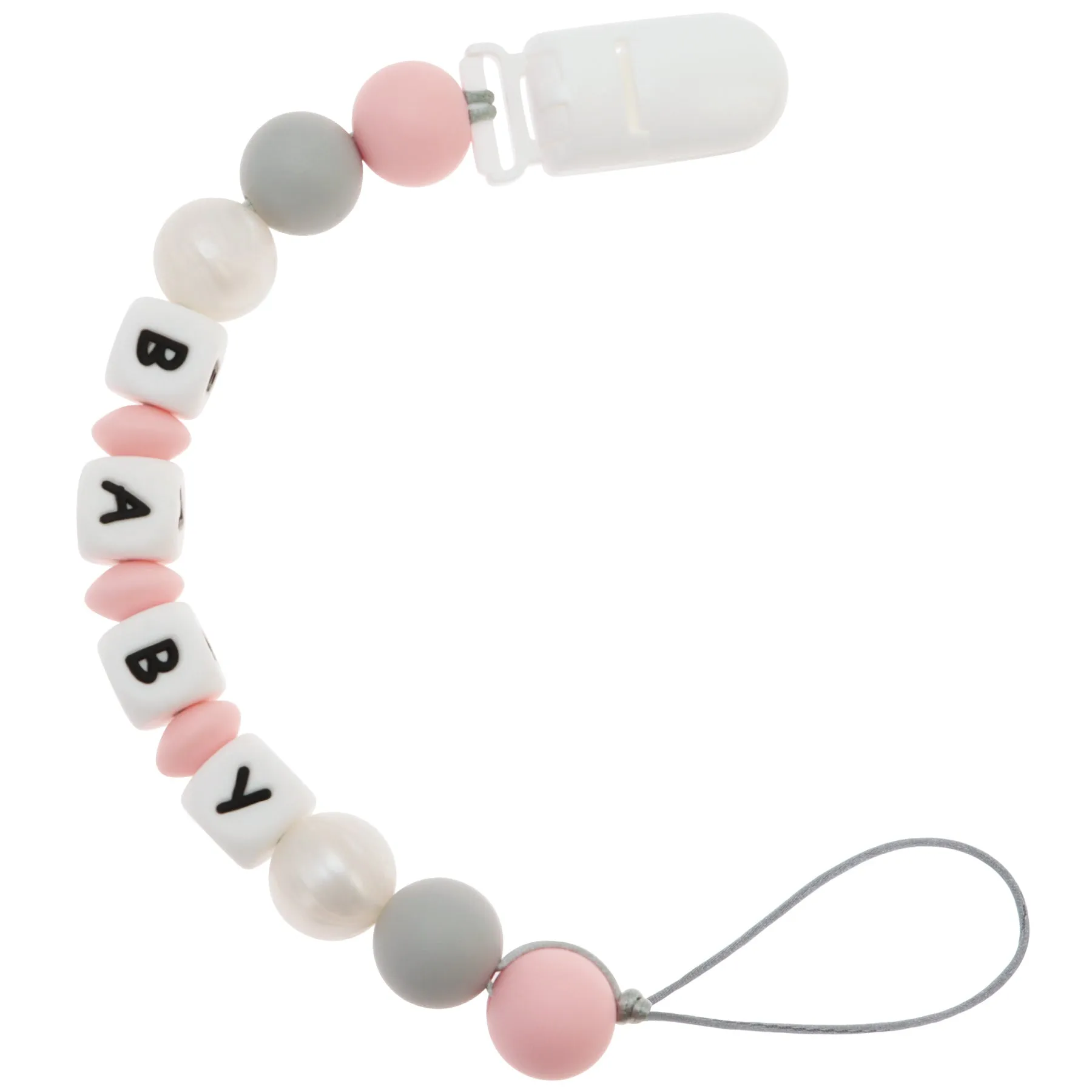 Personalized Pacifier Clip with Name - Multicolor