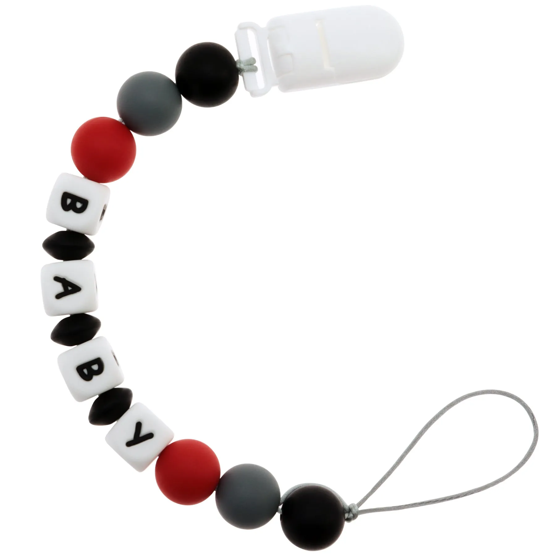 Personalized Pacifier Clip with Name - Multicolor