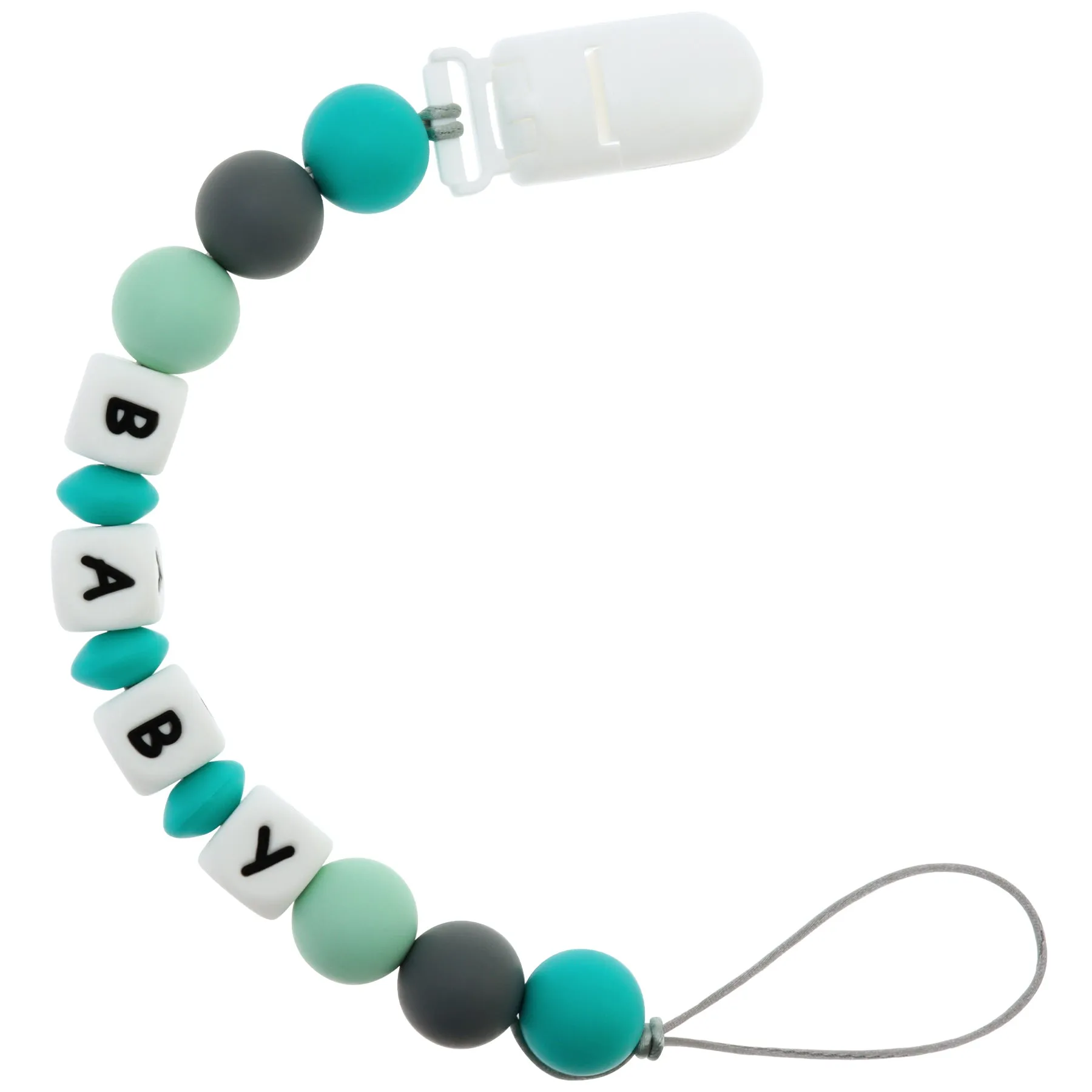 Personalized Pacifier Clip with Name - Multicolor