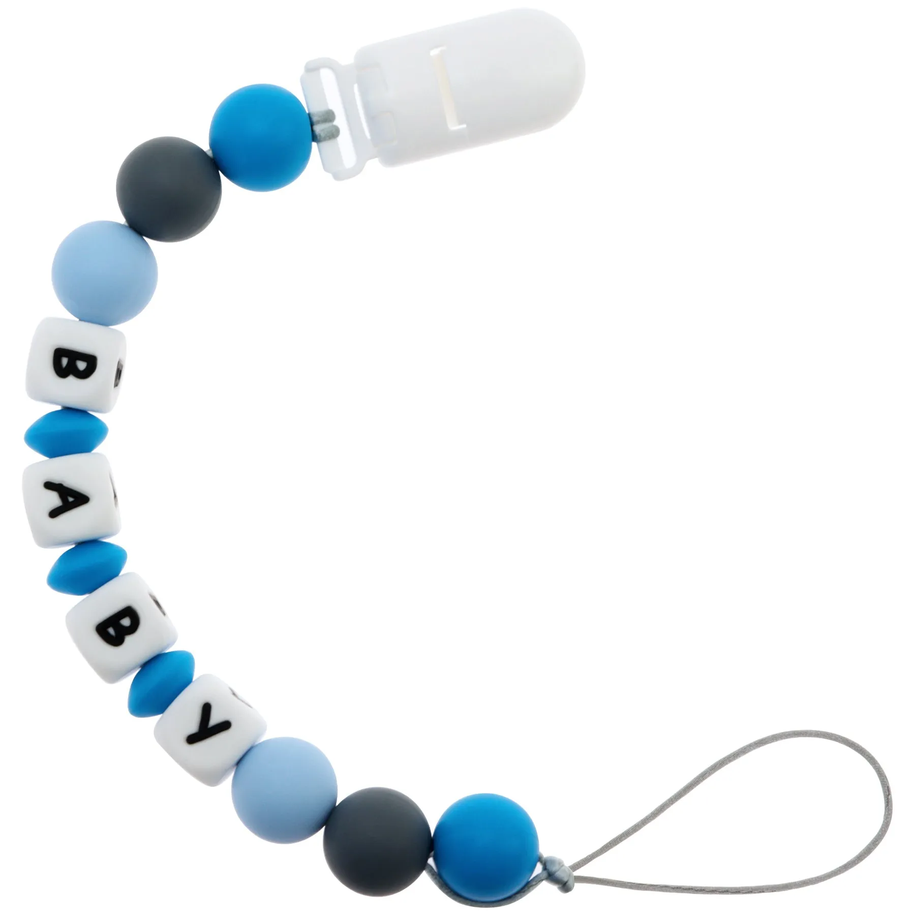 Personalized Pacifier Clip with Name - Multicolor
