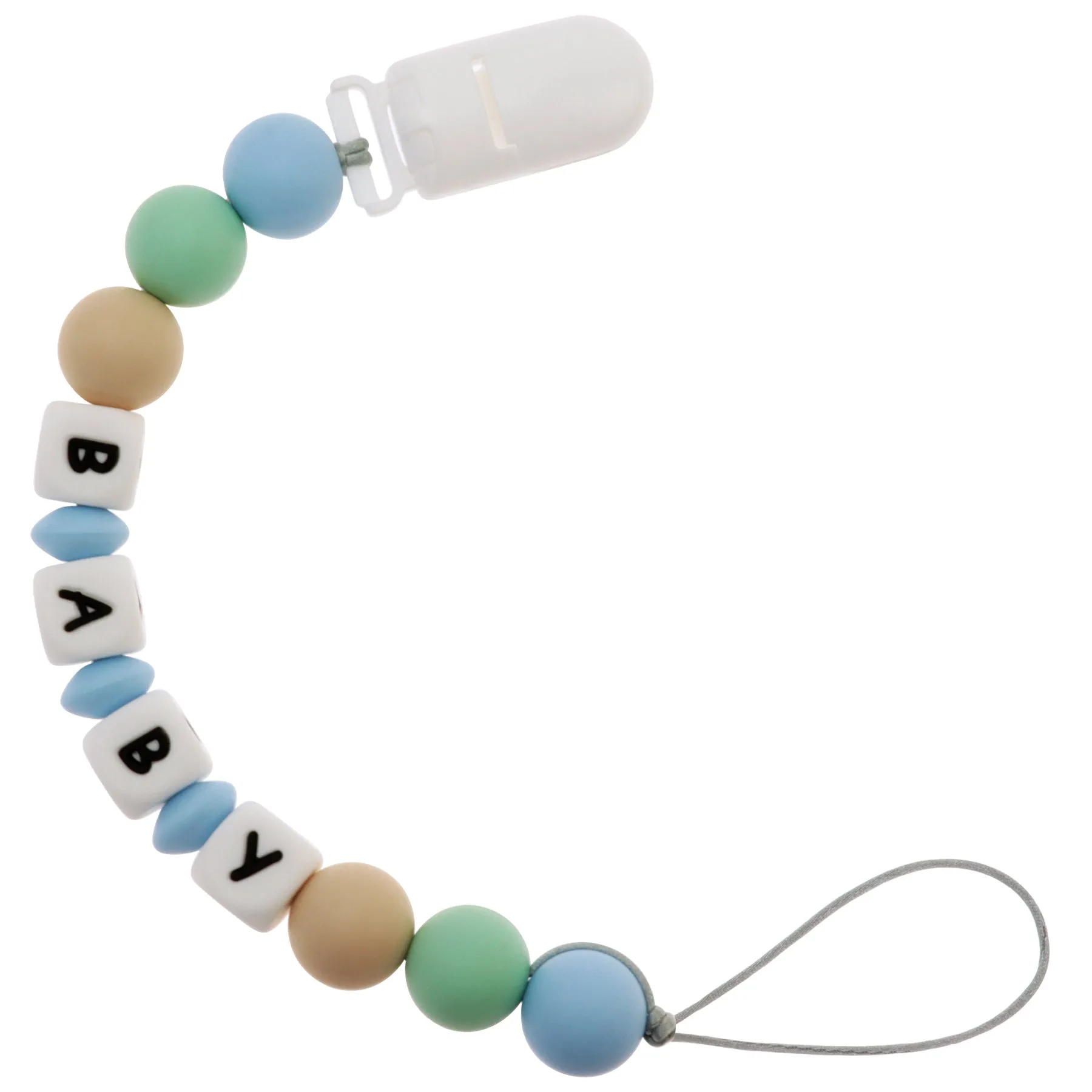 Personalized Pacifier Clip with Name - Multicolor