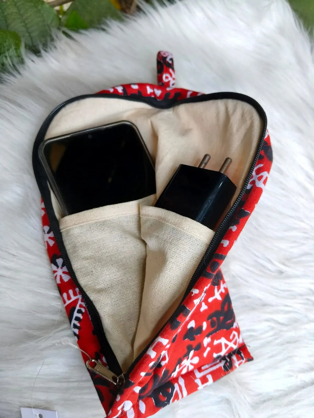 Phone Holder Green Geometric Print