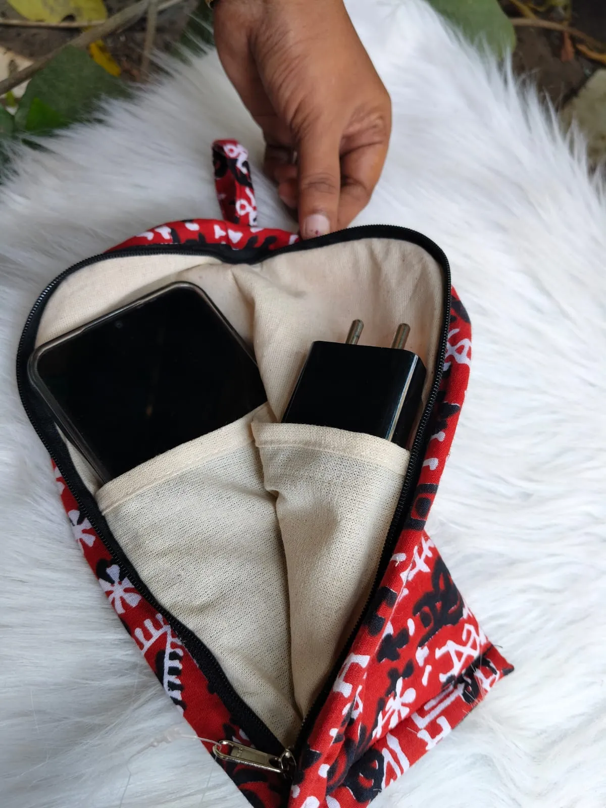 Phone Holder Red Tribal Print