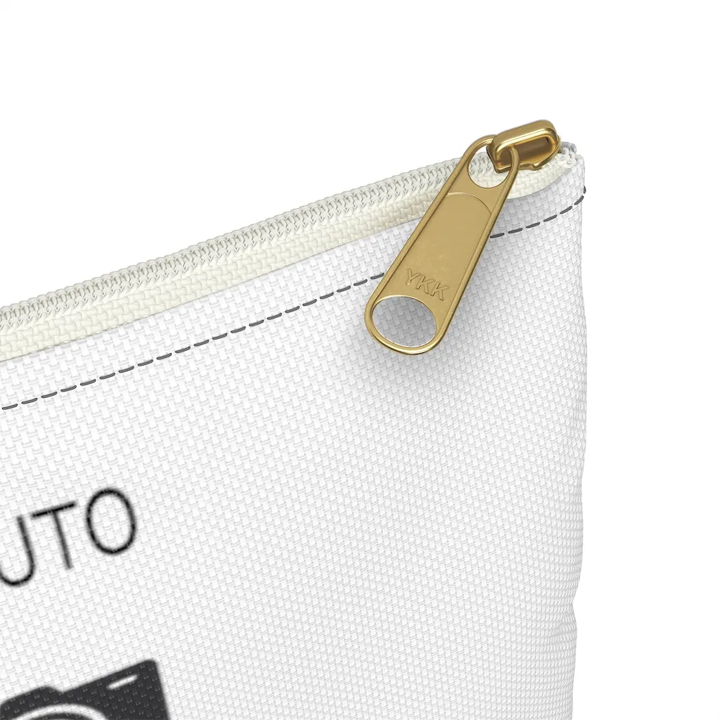 Photographer Raw White Zippered Accessory Bag (FWS) Made in the USA
