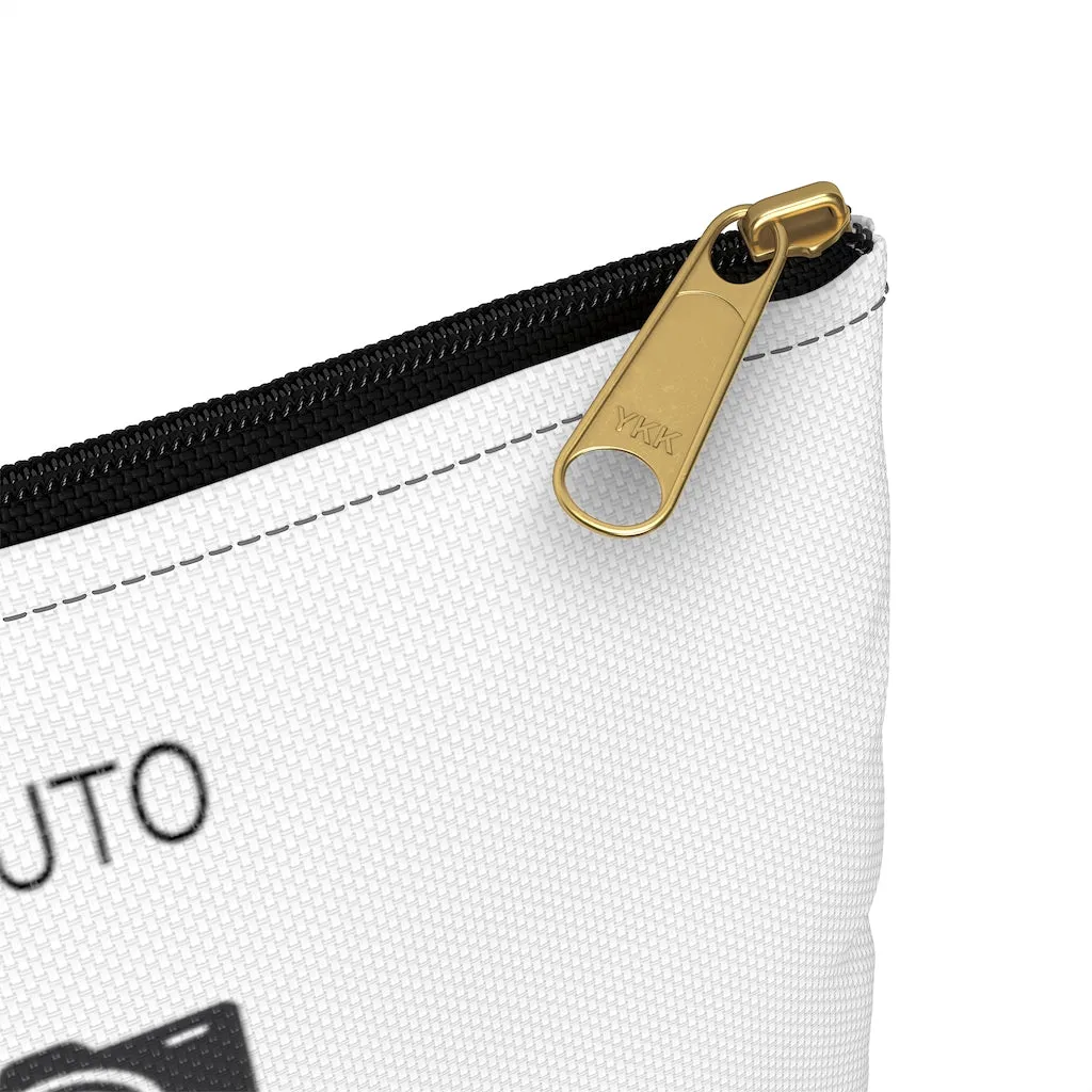 Photographer Raw White Zippered Accessory Bag (FWS) Made in the USA