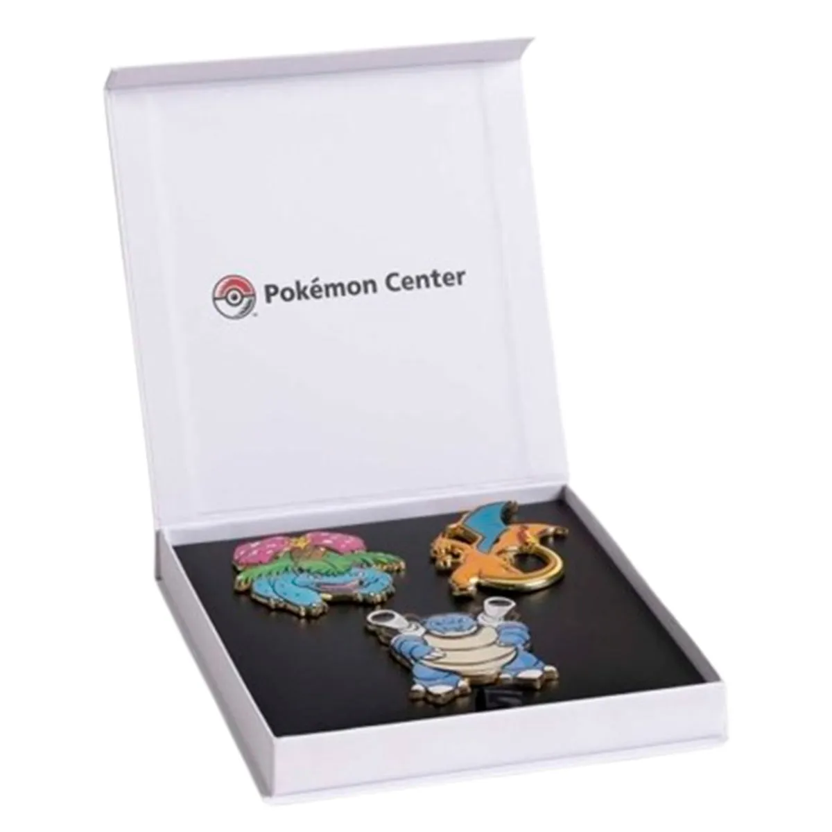 Pokemon Deluxe Pins: Venusaur, Charizard & Blastoise Pin Box Set (3-Pack)