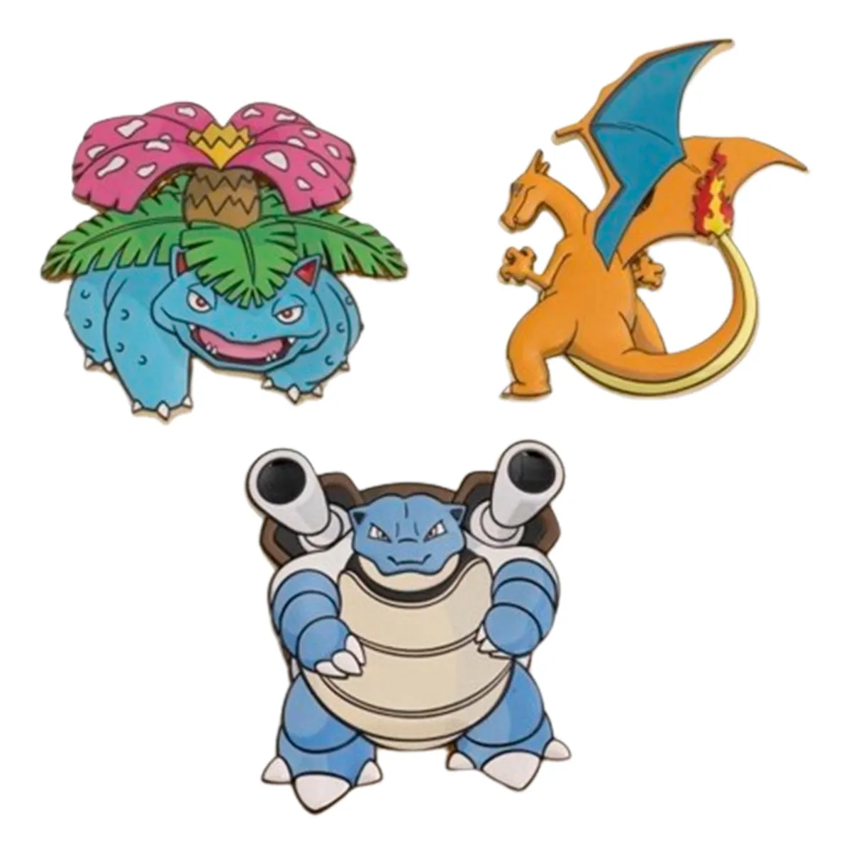 Pokemon Deluxe Pins: Venusaur, Charizard & Blastoise Pin Box Set (3-Pack)