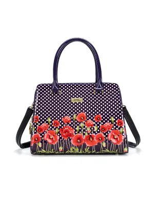 POPPY LEATHER GRIP HANDLE BAG-SN79-0343