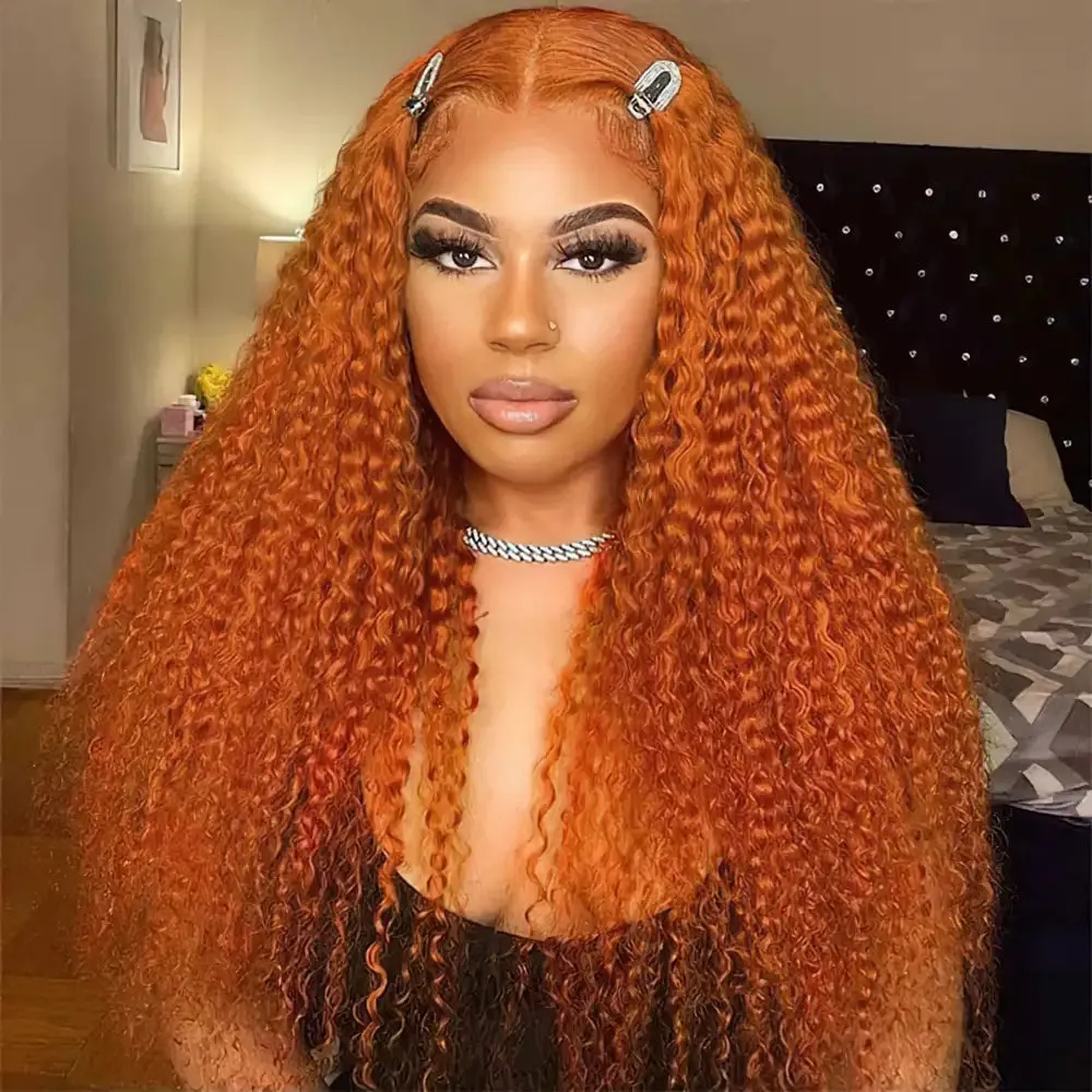Precut Glueless Kinky Curly Lace Closure Ready To Wear Wig with Pre Plucked Hairline & Bleached Knots