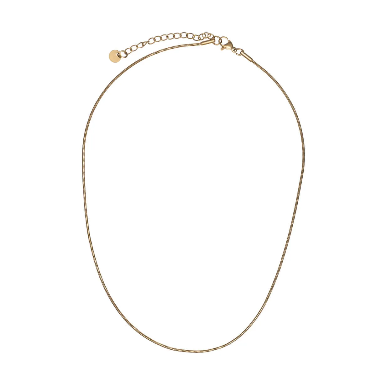 Pyöreä kaulaketju käärmeketju 1.2mm 40 5cm (Teräs 316L)