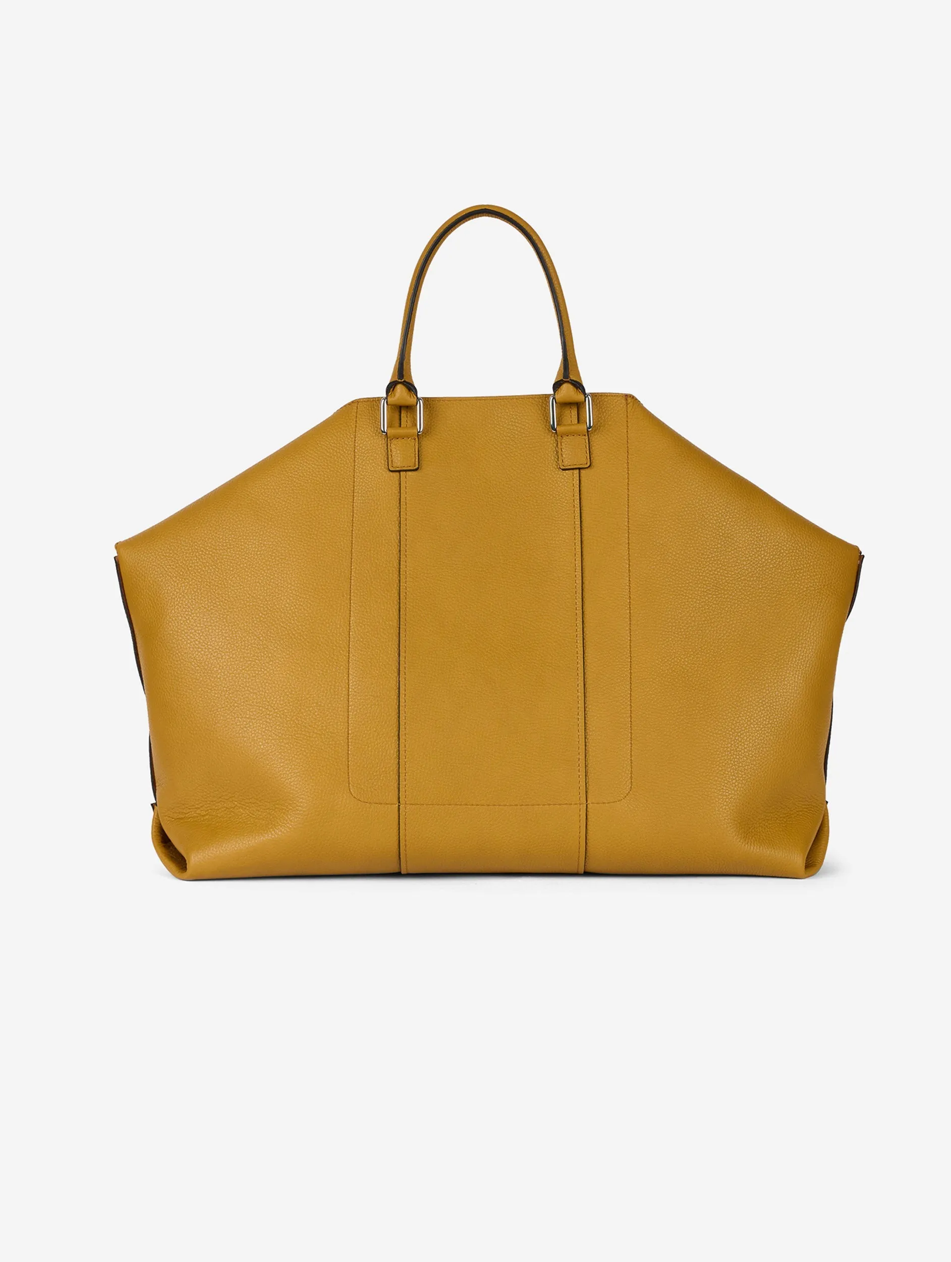 "Big Chamallow" bag in mustard leather