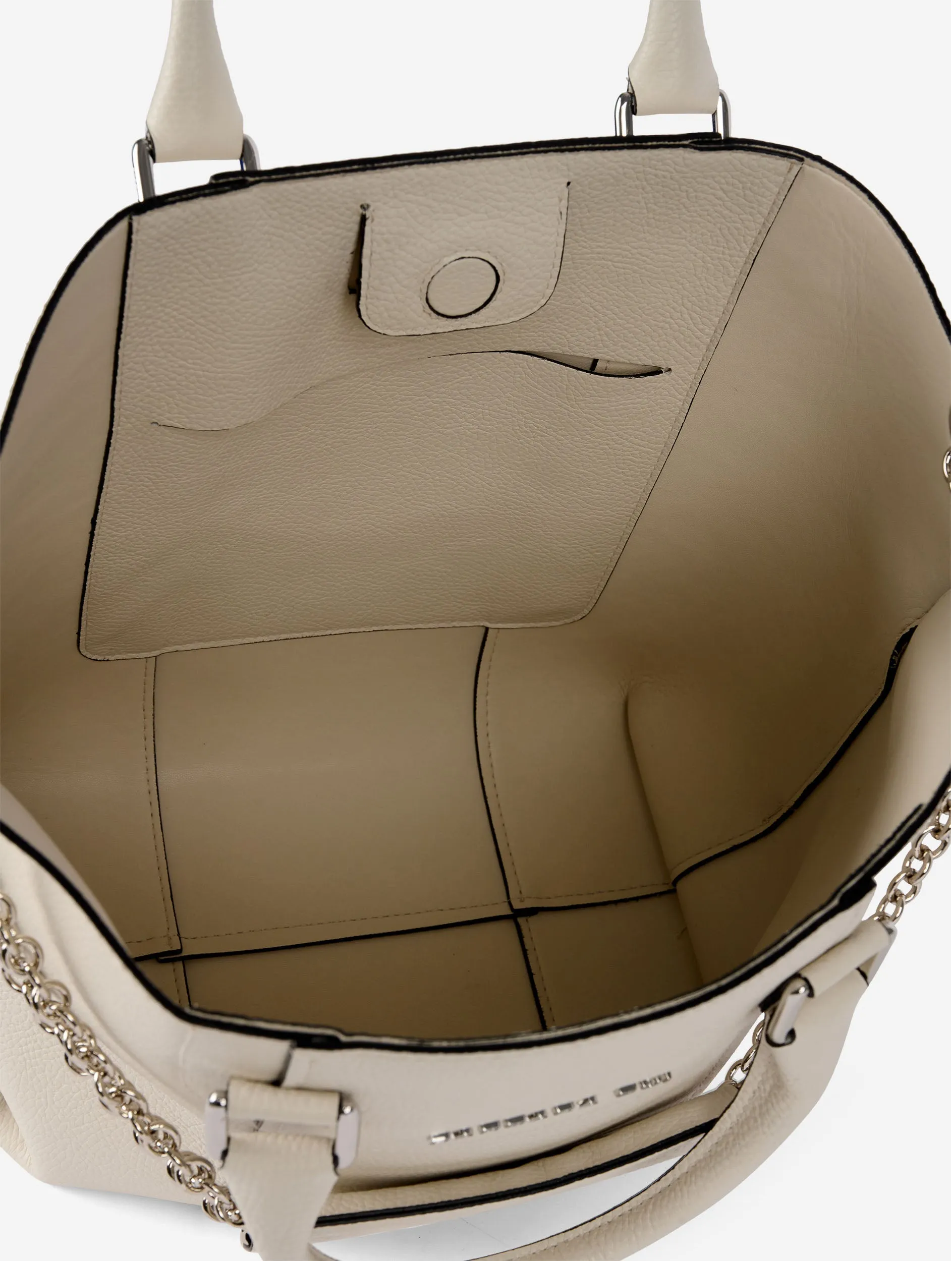 "Chamallow" bag in ivory leather