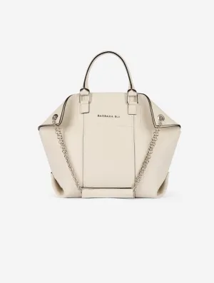 "Chamallow" bag in ivory leather